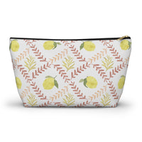 Lemon Tile Accessory Pouch w T-bottom in Pink